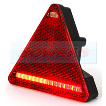 WAS W68L L/H Triangle LED Rear Combination Trailer Light Lamp
